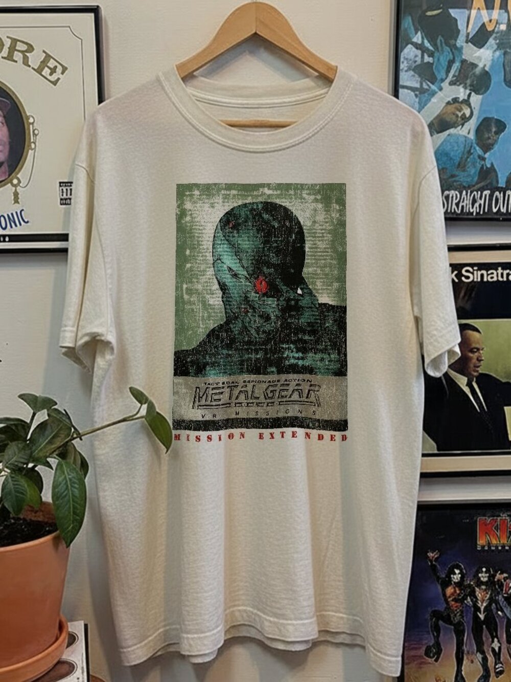 90s Metal Gear Solid Washed White Tee